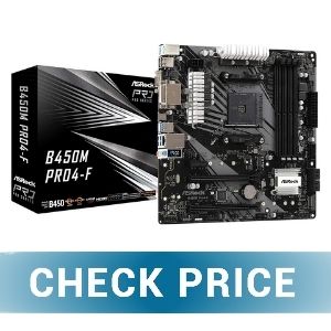AsRock B450M Pro4 - Best fastest motherboard for RTX 3070, 3080, 3090